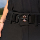 Black Rhinestone Bit Belt